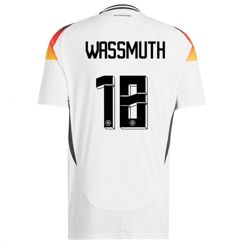 Hombre Camiseta Alemania Tabea Wabmuth #18 Blanco 1ª Equipación 24-26 La Camisa Argentina