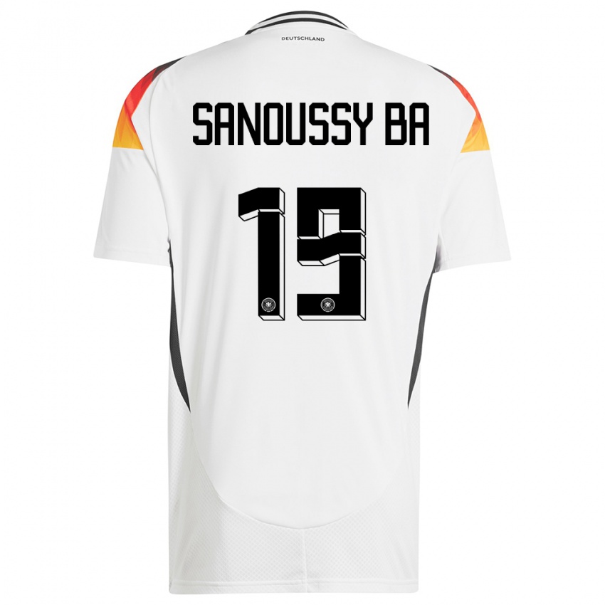 Hombre Camiseta Alemania Sanoussy Ba #19 Blanco 1ª Equipación 24-26 La Camisa Argentina