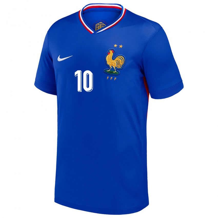 Hombre Camiseta Francia Kylian Mbappe #10 Azul 1ª Equipación 24-26 La Camisa Argentina