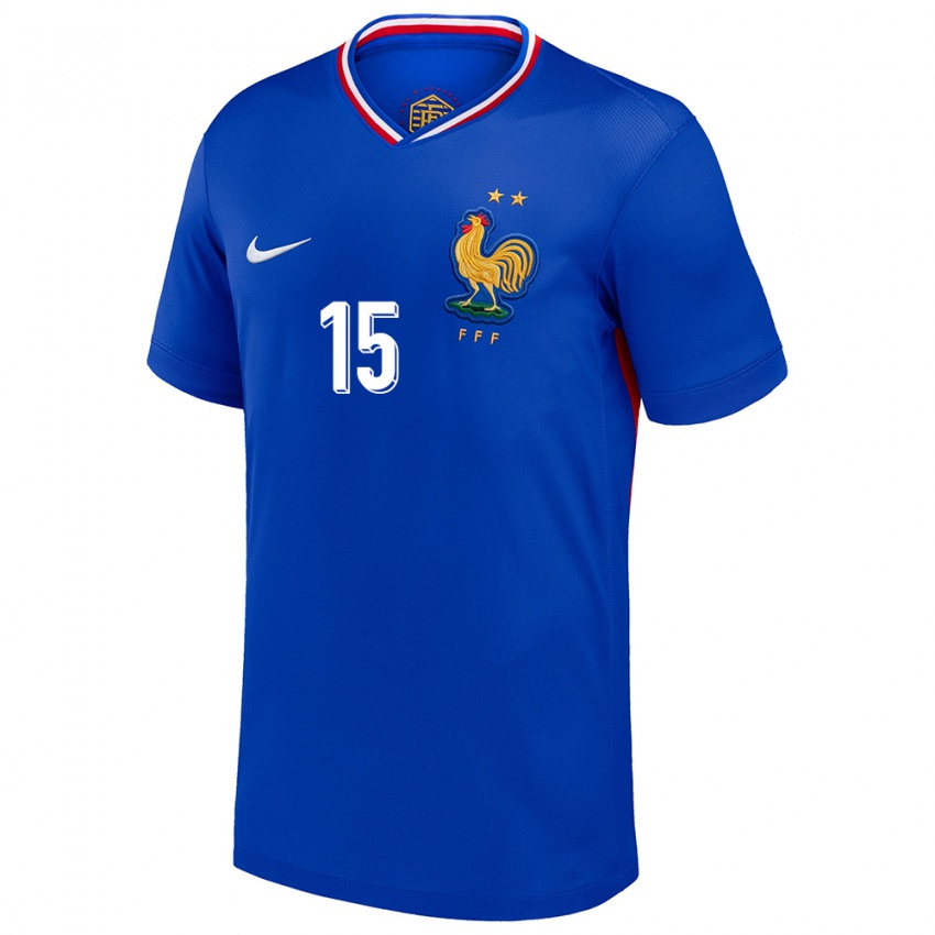 Hombre Camiseta Francia Florent Da Silva #15 Azul 1ª Equipación 24-26 La Camisa Argentina