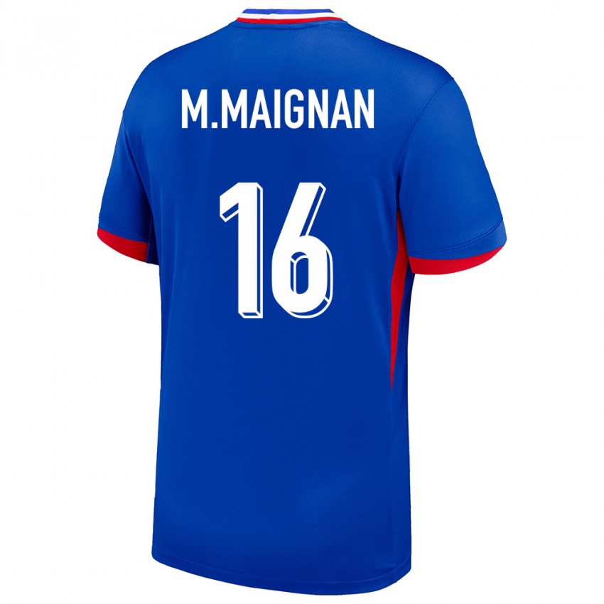 Hombre Camiseta Francia Mike Maignan #16 Azul 1ª Equipación 24-26 La Camisa Argentina