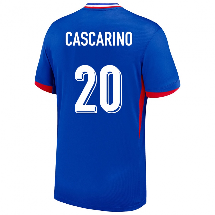 Hombre Camiseta Francia Delphine Cascarino #20 Azul 1ª Equipación 24-26 La Camisa Argentina