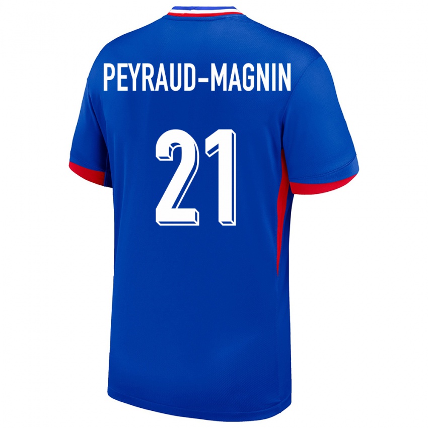 Hombre Camiseta Francia Pauline Peyraud Magnin #21 Azul 1ª Equipación 24-26 La Camisa Argentina