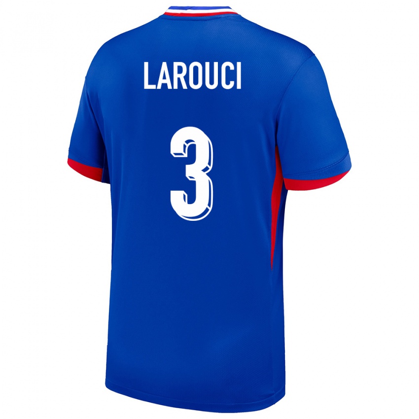 Hombre Camiseta Francia Yasser Larouci #3 Azul 1ª Equipación 24-26 La Camisa Argentina