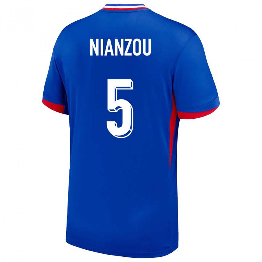 Hombre Camiseta Francia Tanguy Nianzou #5 Azul 1ª Equipación 24-26 La Camisa Argentina