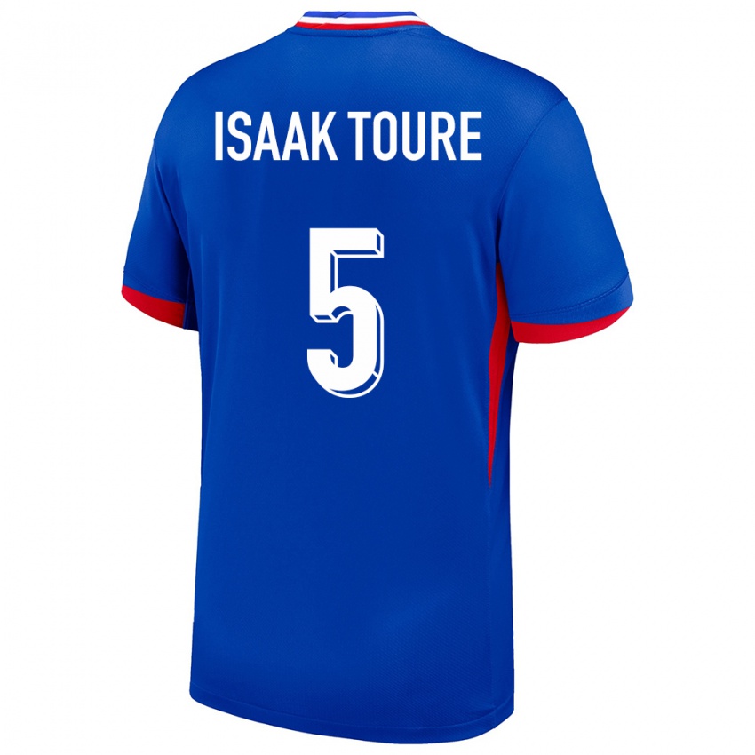 Hombre Camiseta Francia Souleymane Isaak Toure #5 Azul 1ª Equipación 24-26 La Camisa Argentina