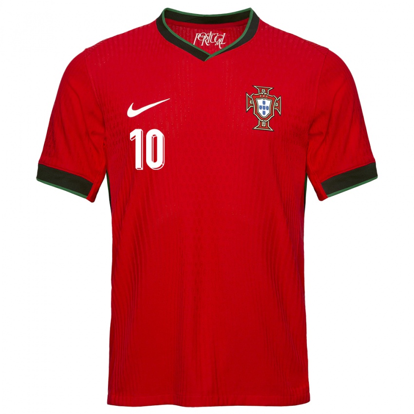 Hombre Camiseta Portugal Tiago Freitas #10 Rojo 1ª Equipación 24-26 La Camisa Argentina