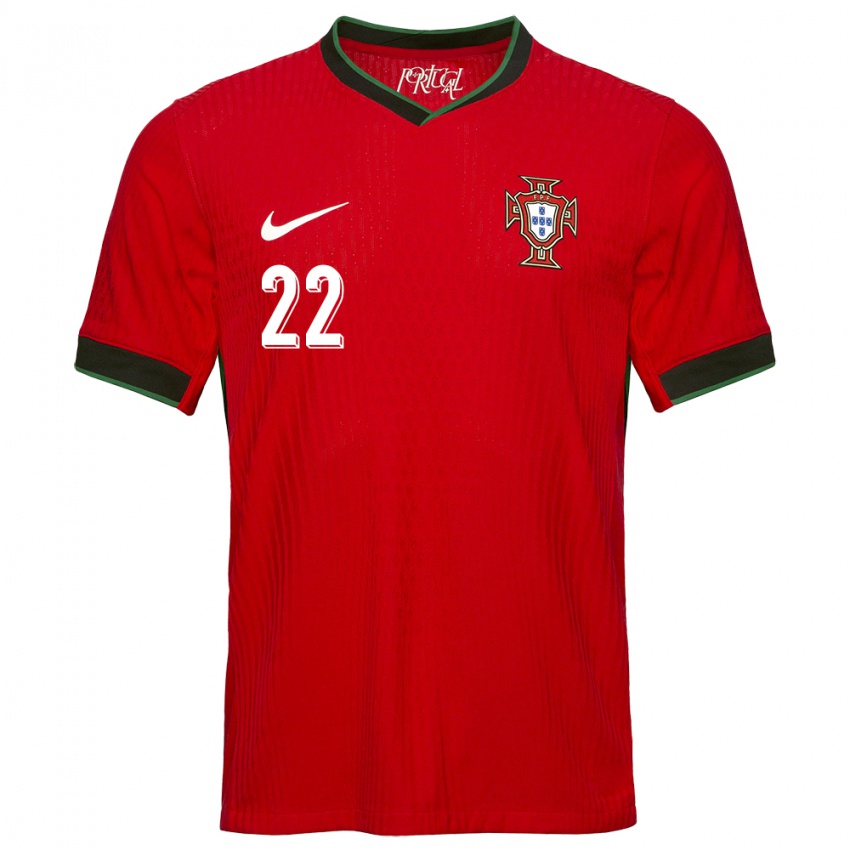 Hombre Camiseta Portugal Diogo Costa #22 Rojo 1ª Equipación 24-26 La Camisa Argentina