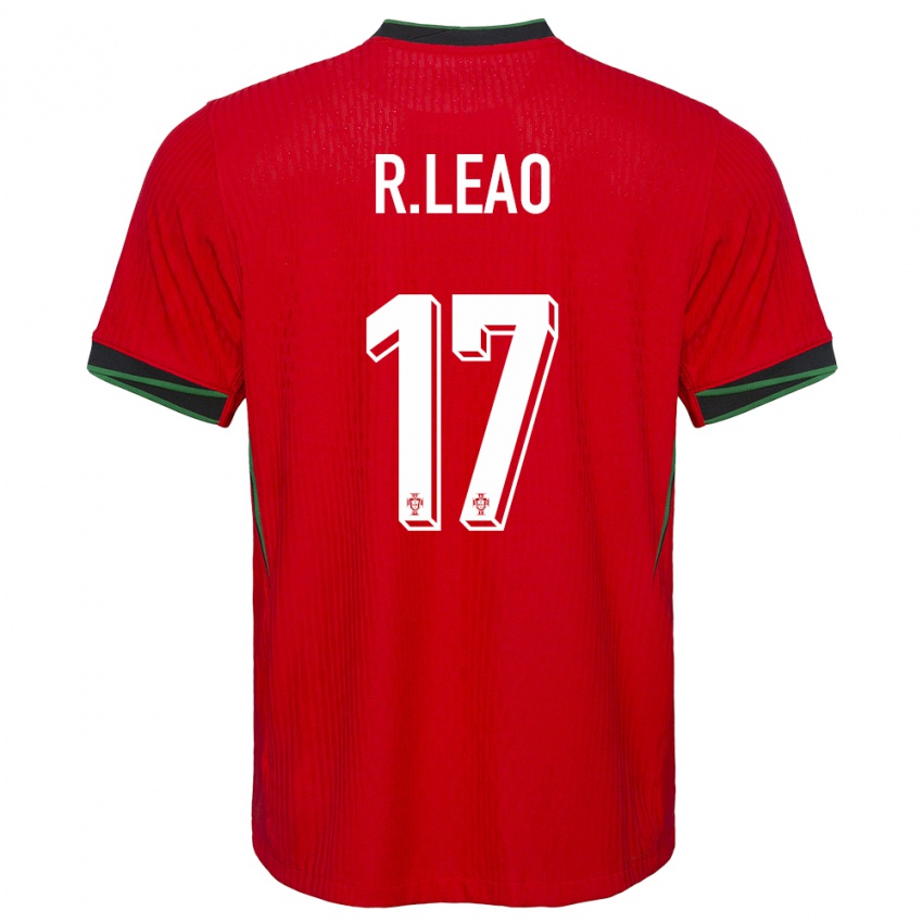 Hombre Camiseta Portugal Rafael Leao #17 Rojo 1ª Equipación 24-26 La Camisa Argentina