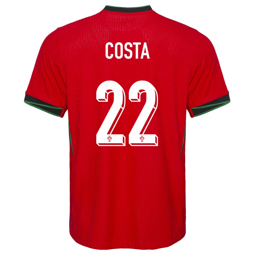 Hombre Camiseta Portugal Diogo Costa #22 Rojo 1ª Equipación 24-26 La Camisa Argentina