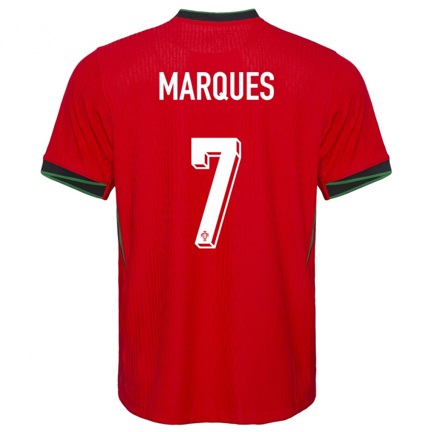 Hombre Camiseta Portugal Vanessa Marques #7 Rojo 1ª Equipación 24-26 La Camisa Argentina