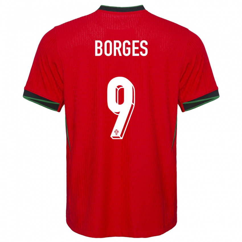 Hombre Camiseta Portugal Ana Borges #9 Rojo 1ª Equipación 24-26 La Camisa Argentina