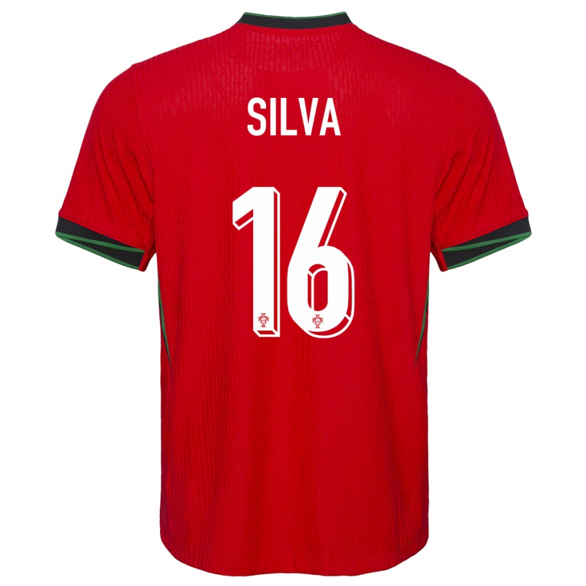 Hombre Camiseta Portugal Diana Silva #16 Rojo 1ª Equipación 24-26 La Camisa Argentina