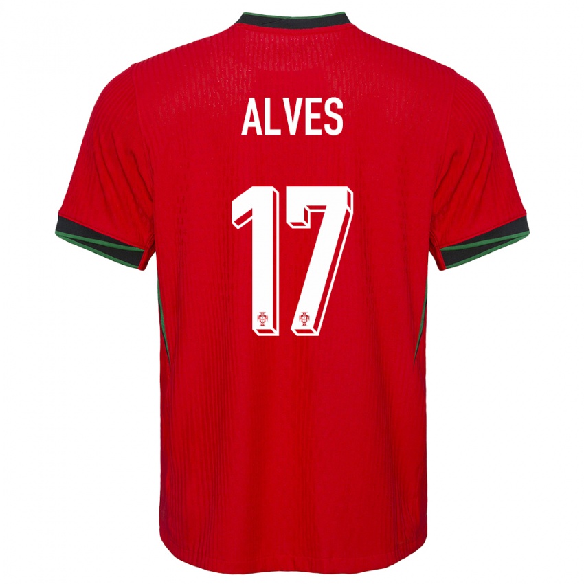 Hombre Camiseta Portugal Lucia Alves #17 Rojo 1ª Equipación 24-26 La Camisa Argentina