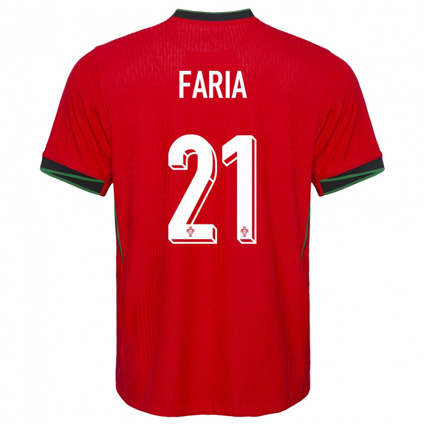 Hombre Camiseta Portugal Andreia Faria #21 Rojo 1ª Equipación 24-26 La Camisa Argentina