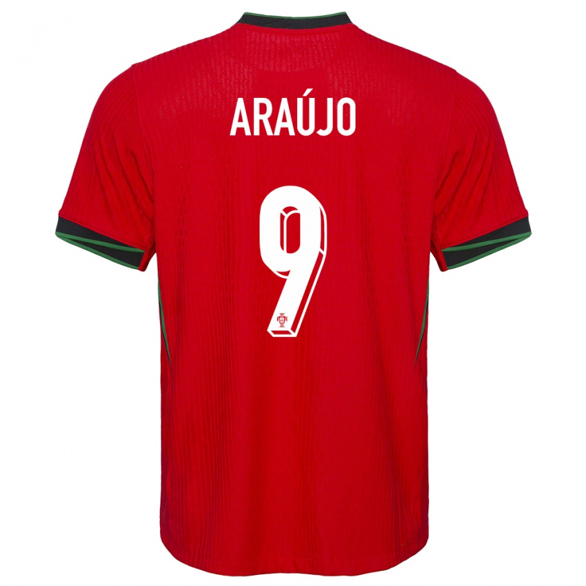 Hombre Camiseta Portugal Henrique Araujo #9 Rojo 1ª Equipación 24-26 La Camisa Argentina