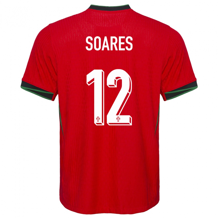 Hombre Camiseta Portugal Samuel Soares #12 Rojo 1ª Equipación 24-26 La Camisa Argentina