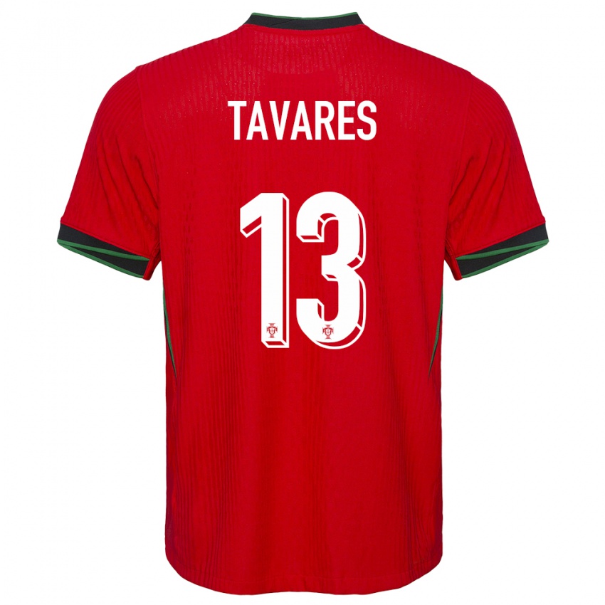 Hombre Camiseta Portugal Nuno Tavares #13 Rojo 1ª Equipación 24-26 La Camisa Argentina