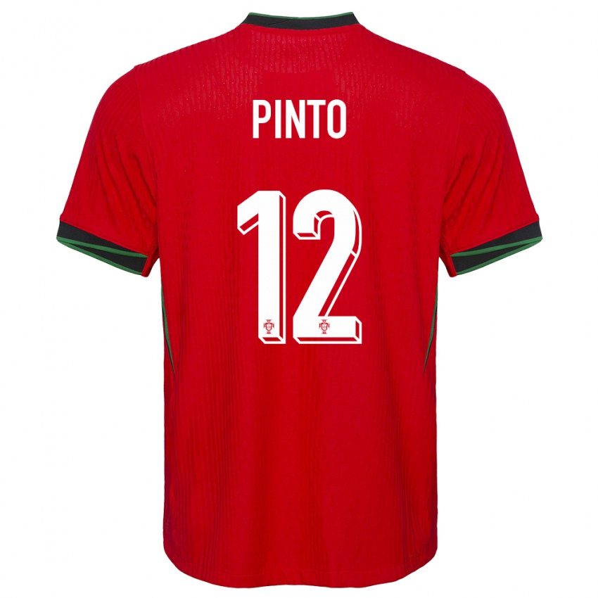 Hombre Camiseta Portugal Diogo Pinto #12 Rojo 1ª Equipación 24-26 La Camisa Argentina