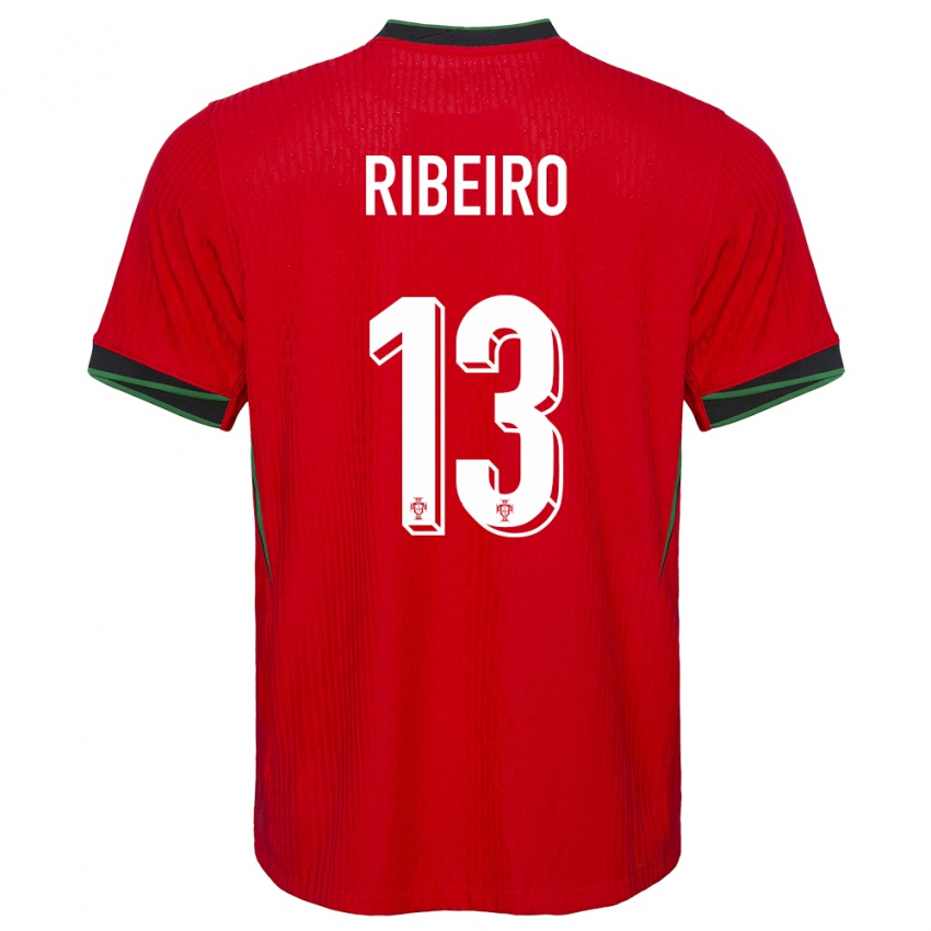 Hombre Camiseta Portugal Antonio Ribeiro #13 Rojo 1ª Equipación 24-26 La Camisa Argentina