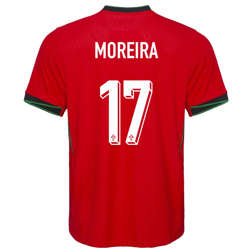 Hombre Camiseta Portugal Afonso Moreira #17 Rojo 1ª Equipación 24-26 La Camisa Argentina