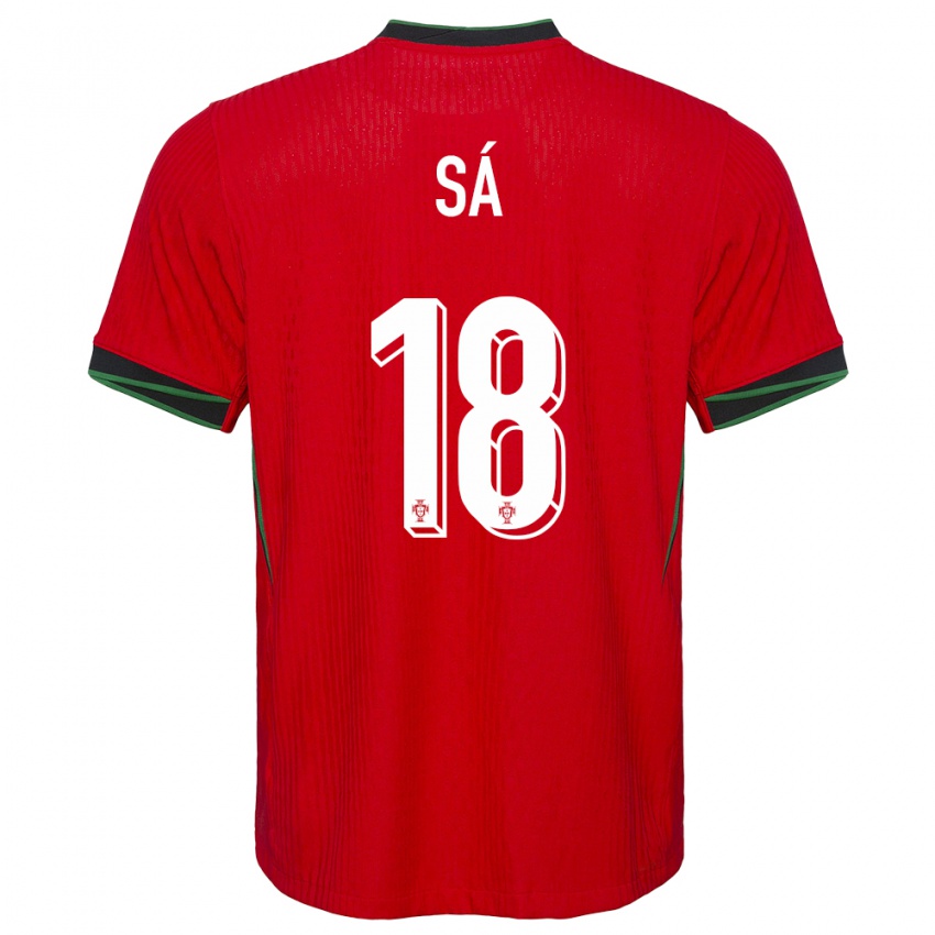 Hombre Camiseta Portugal Gustavo Sa #18 Rojo 1ª Equipación 24-26 La Camisa Argentina