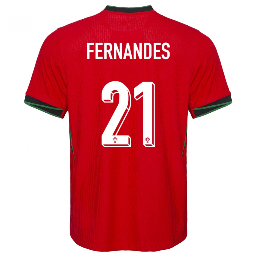 Hombre Camiseta Portugal Mateus Fernandes #21 Rojo 1ª Equipación 24-26 La Camisa Argentina