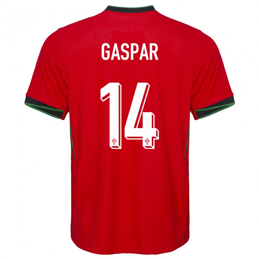 Hombre Camiseta Portugal Guilherme Gaspar #14 Rojo 1ª Equipación 24-26 La Camisa Argentina