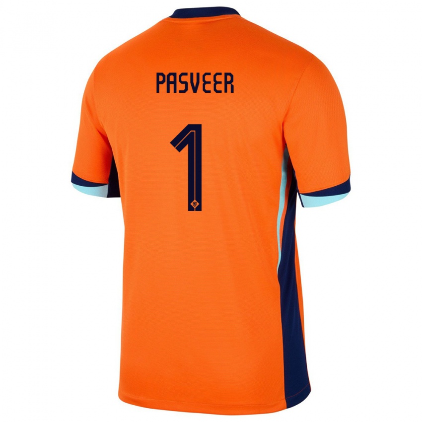 Hombre Camiseta Países Bajos Remko Pasveer #1 Naranja 1ª Equipación 24-26 La Camisa Argentina