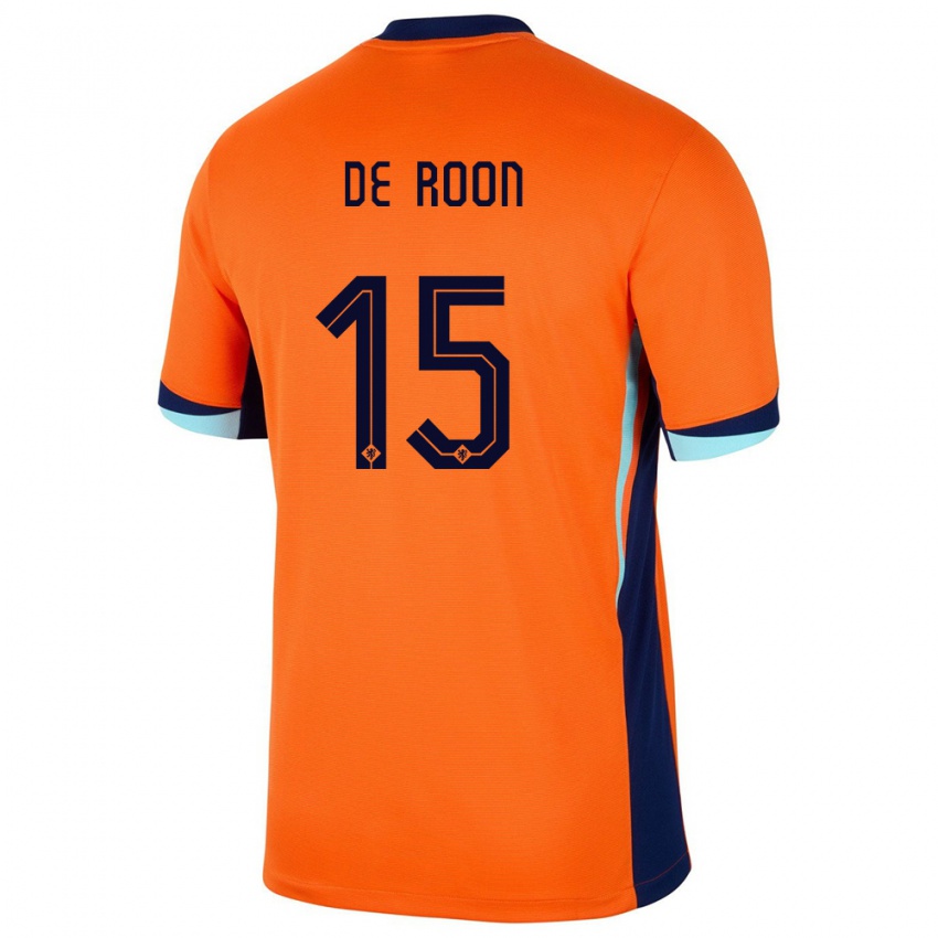 Hombre Camiseta Países Bajos Marten De Roon #15 Naranja 1ª Equipación 24-26 La Camisa Argentina