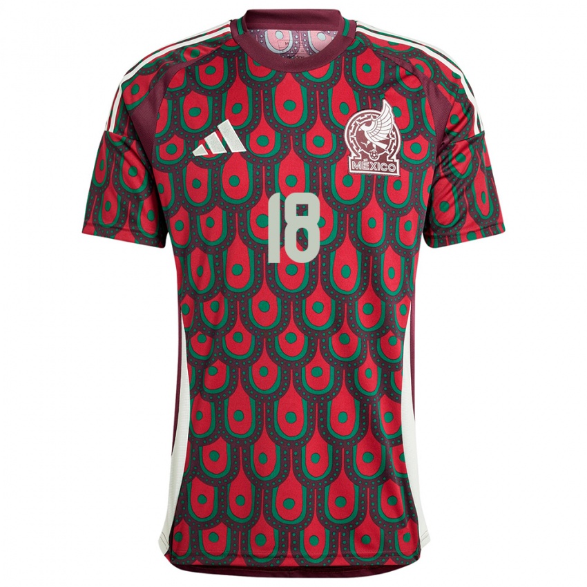 Hombre Camiseta México Andres Guardado #18 Granate 1ª Equipación 24-26 La Camisa Argentina