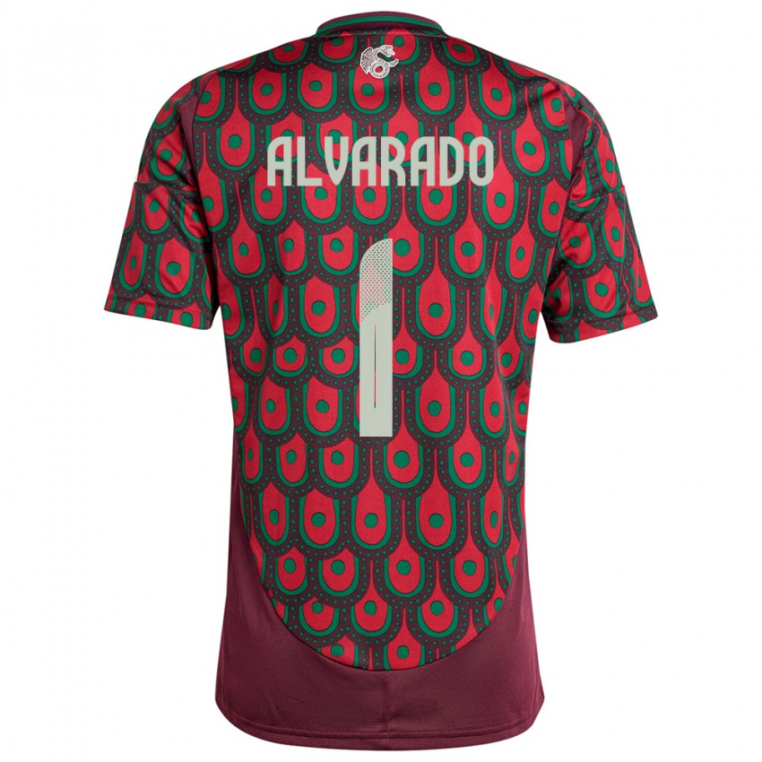 Hombre Camiseta México Emily Alvarado #1 Granate 1ª Equipación 24-26 La Camisa Argentina