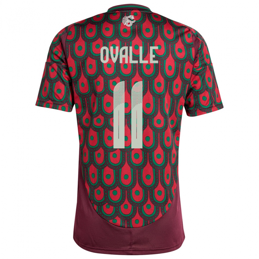 Hombre Camiseta México Lizbeth Ovalle #11 Granate 1ª Equipación 24-26 La Camisa Argentina