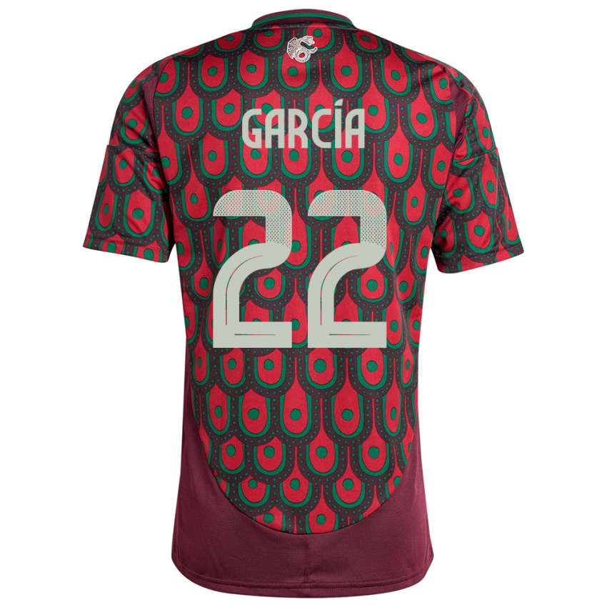 Hombre Camiseta México Diana Garcia #22 Granate 1ª Equipación 24-26 La Camisa Argentina