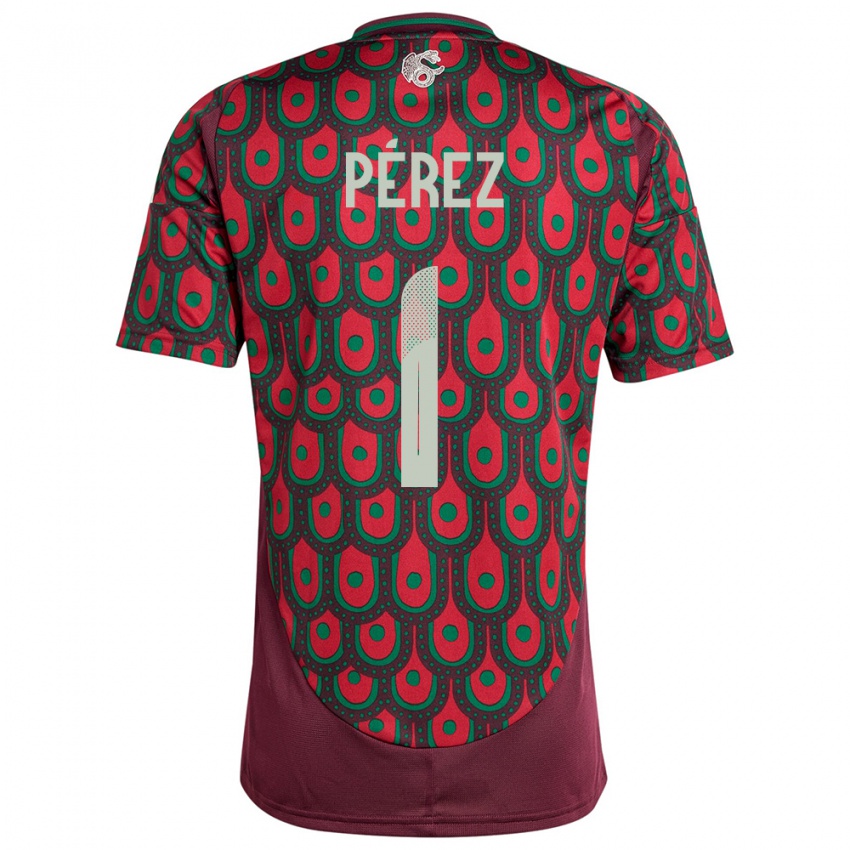 Hombre Camiseta México Emiliano Perez #1 Granate 1ª Equipación 24-26 La Camisa Argentina