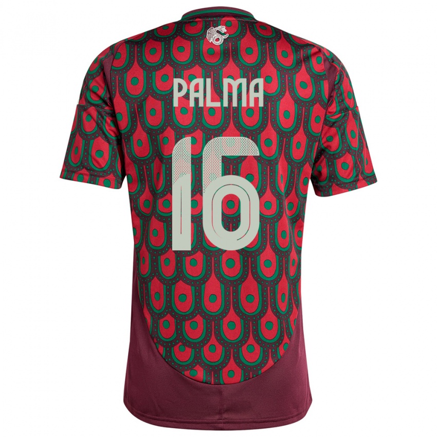 Hombre Camiseta México Rafael Palma #16 Granate 1ª Equipación 24-26 La Camisa Argentina