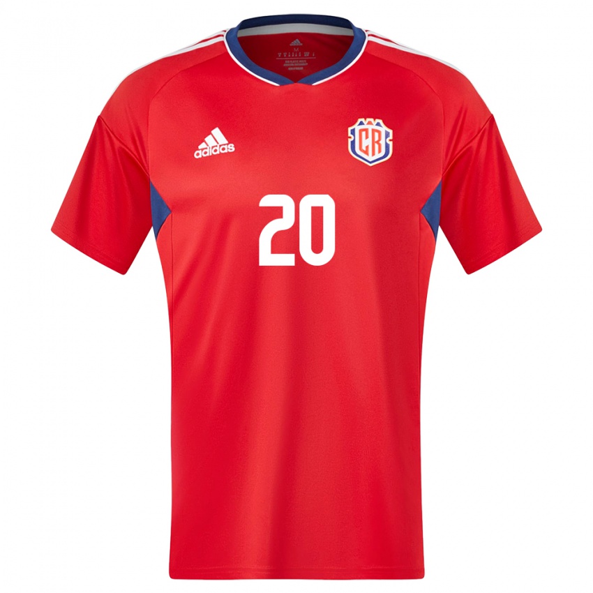 Hombre Camiseta Costa Rica Enyel Escoe #20 Rojo 1ª Equipación 24-26 La Camisa Argentina