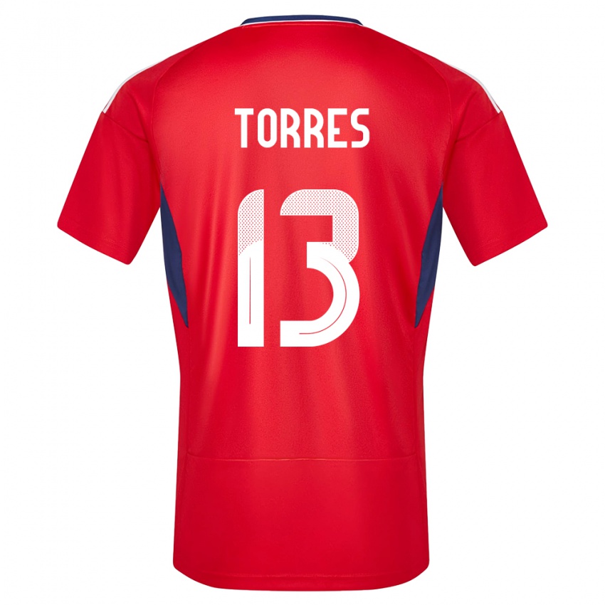 Hombre Camiseta Costa Rica Gerson Torres #13 Rojo 1ª Equipación 24-26 La Camisa Argentina