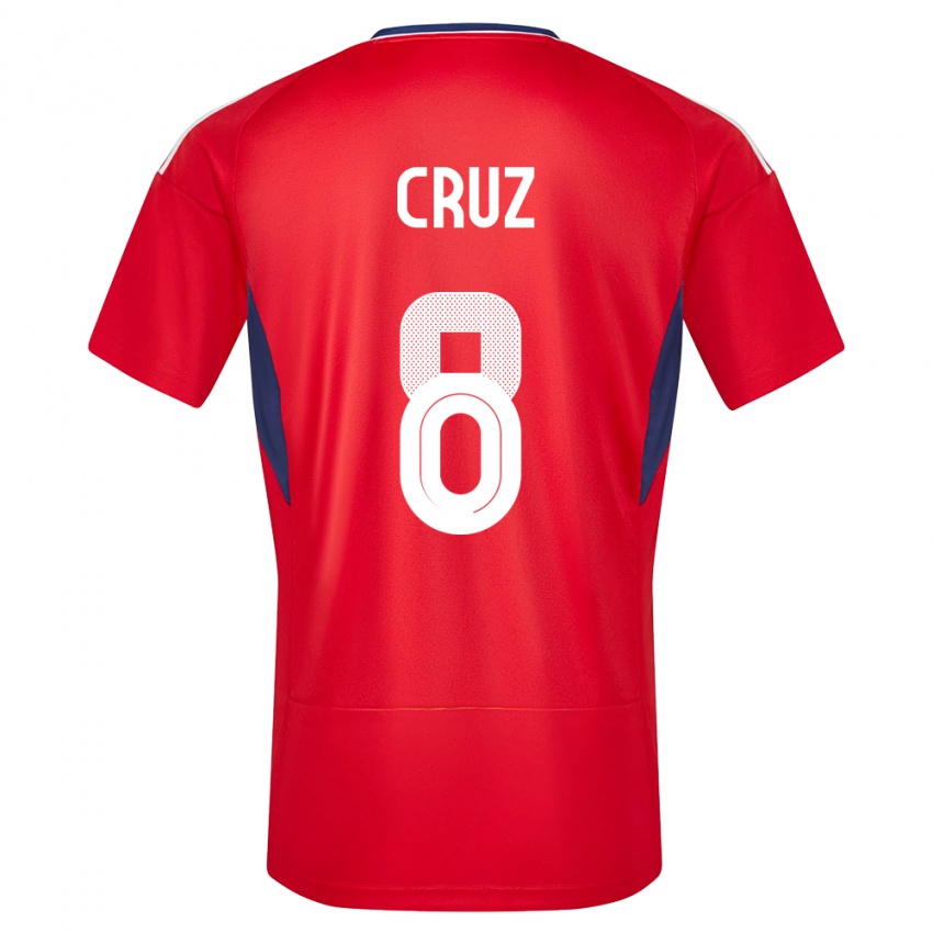 Hombre Camiseta Costa Rica Daniela Cruz #8 Rojo 1ª Equipación 24-26 La Camisa Argentina