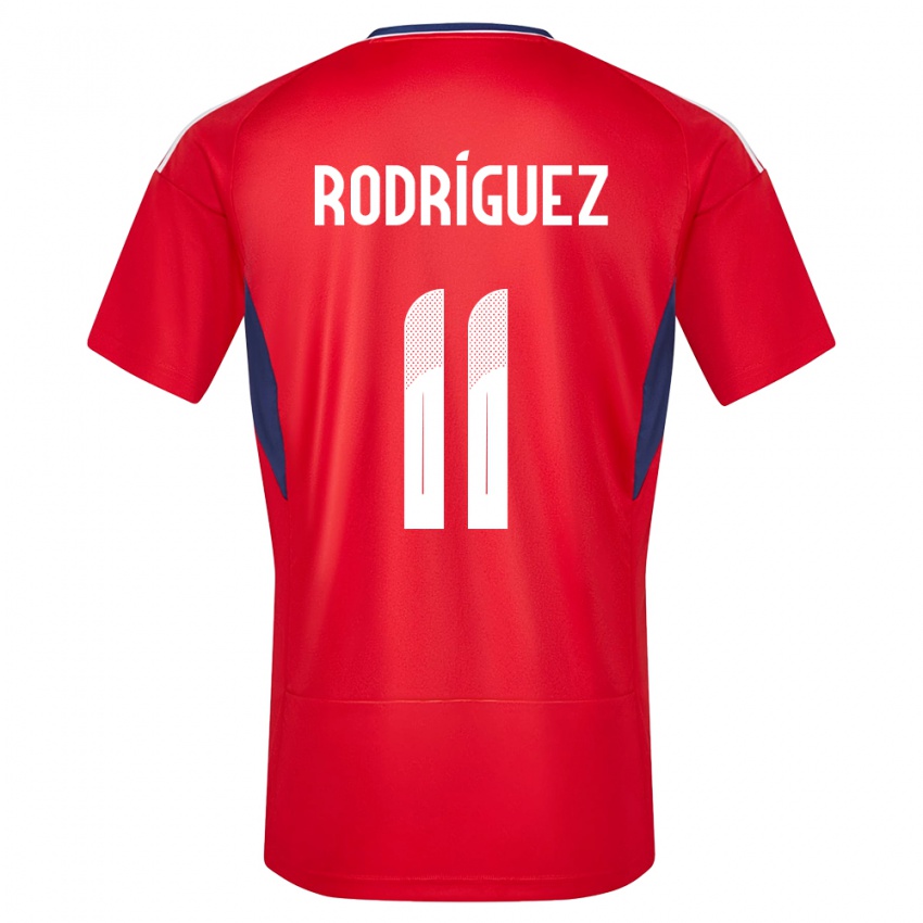 Hombre Camiseta Costa Rica Raquel Rodriguez #11 Rojo 1ª Equipación 24-26 La Camisa Argentina