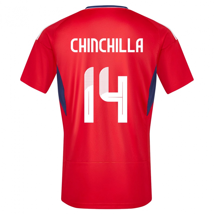 Hombre Camiseta Costa Rica Priscila Chinchilla #14 Rojo 1ª Equipación 24-26 La Camisa Argentina