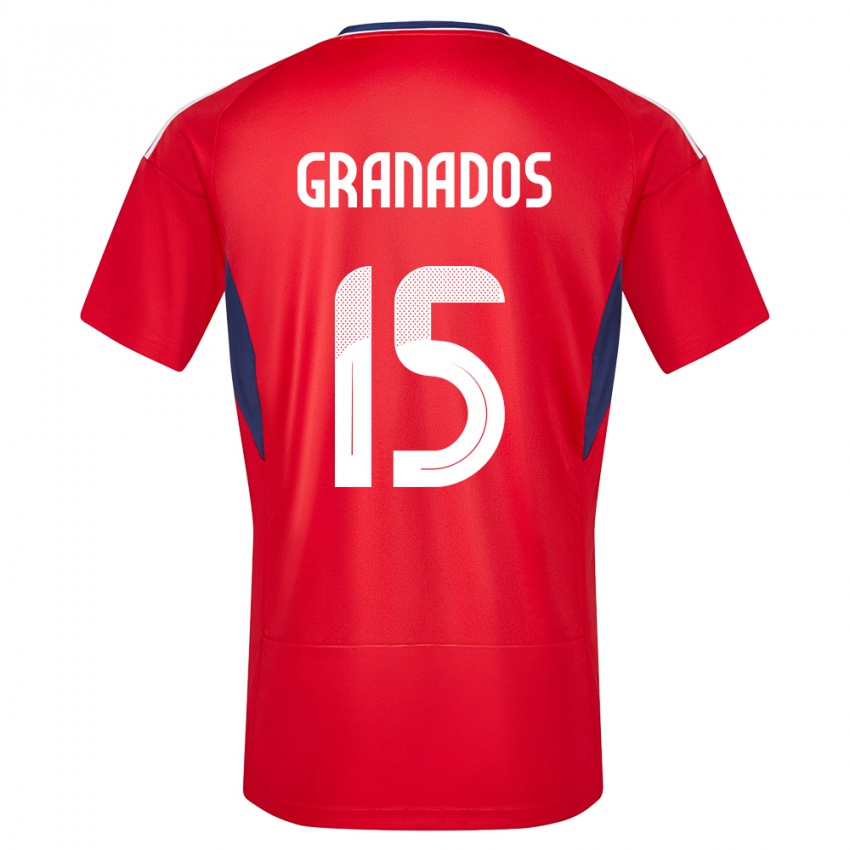 Hombre Camiseta Costa Rica Cristin Granados #15 Rojo 1ª Equipación 24-26 La Camisa Argentina