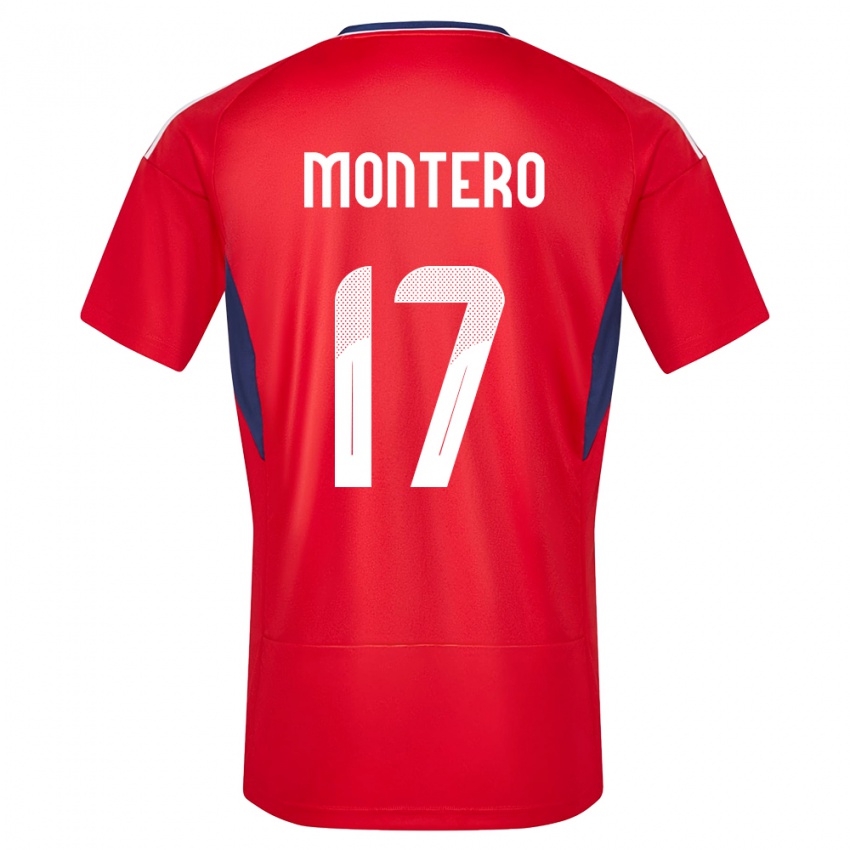 Hombre Camiseta Costa Rica Michelle Montero #17 Rojo 1ª Equipación 24-26 La Camisa Argentina