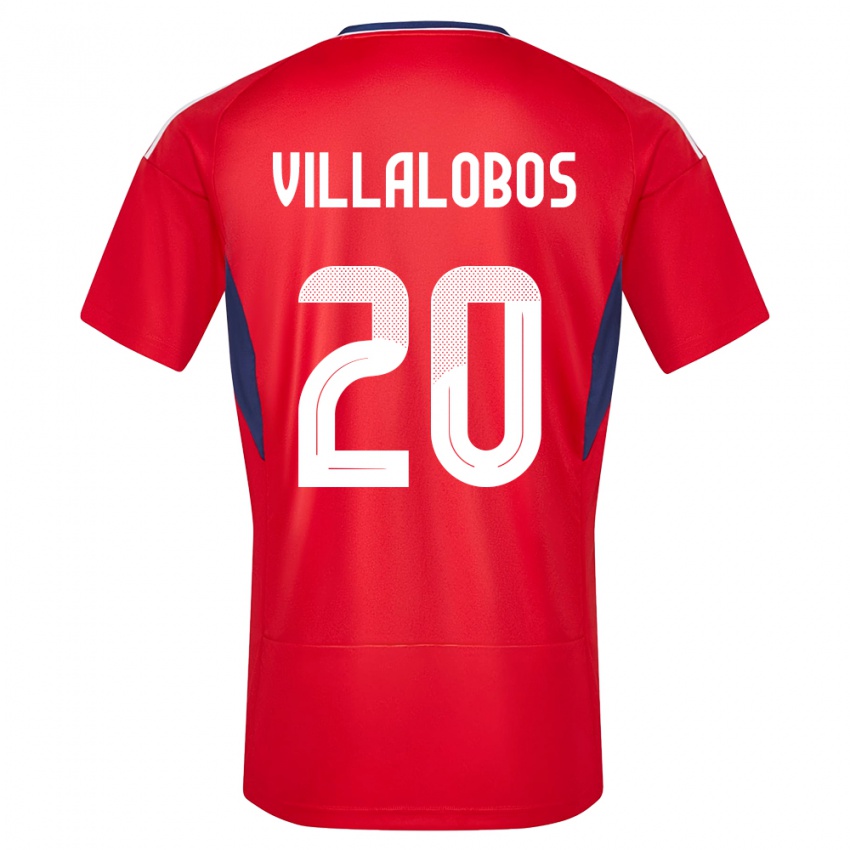 Hombre Camiseta Costa Rica Fabiola Villalobos #20 Rojo 1ª Equipación 24-26 La Camisa Argentina