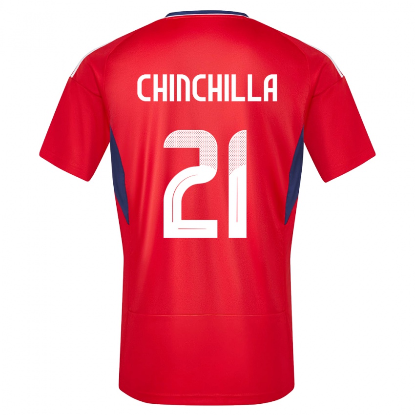 Hombre Camiseta Costa Rica Viviana Chinchilla #21 Rojo 1ª Equipación 24-26 La Camisa Argentina