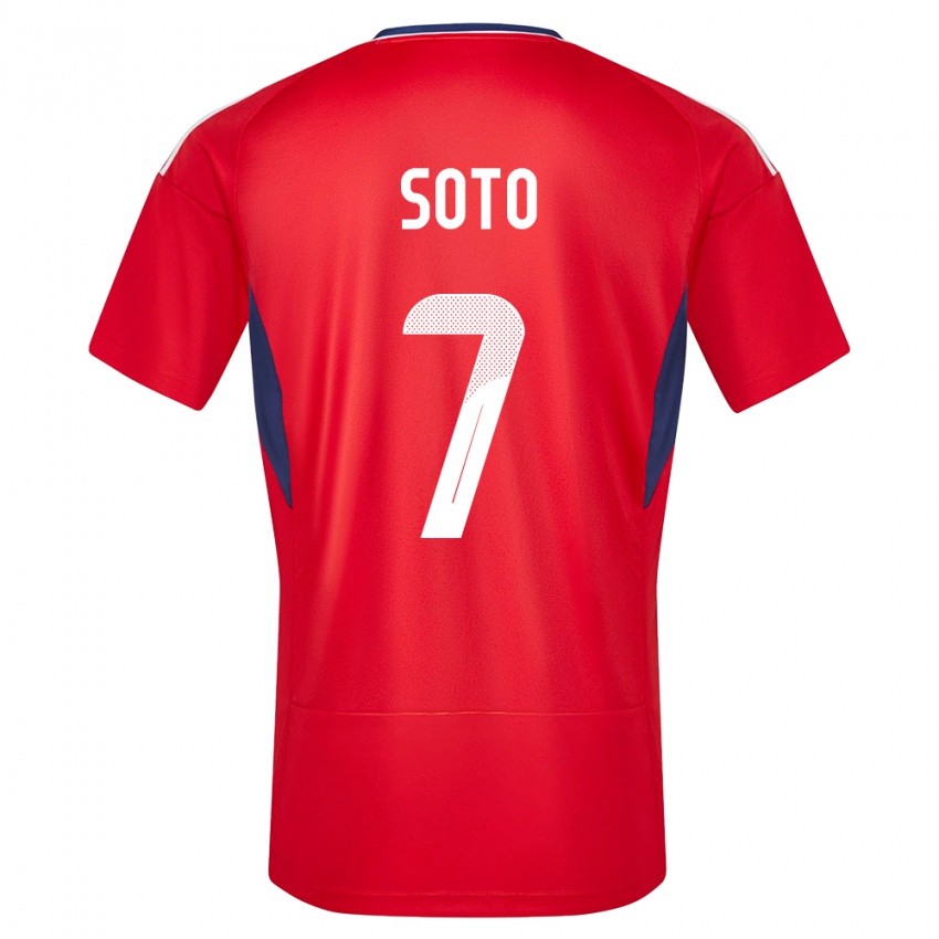 Hombre Camiseta Costa Rica Andrey Soto #7 Rojo 1ª Equipación 24-26 La Camisa Argentina