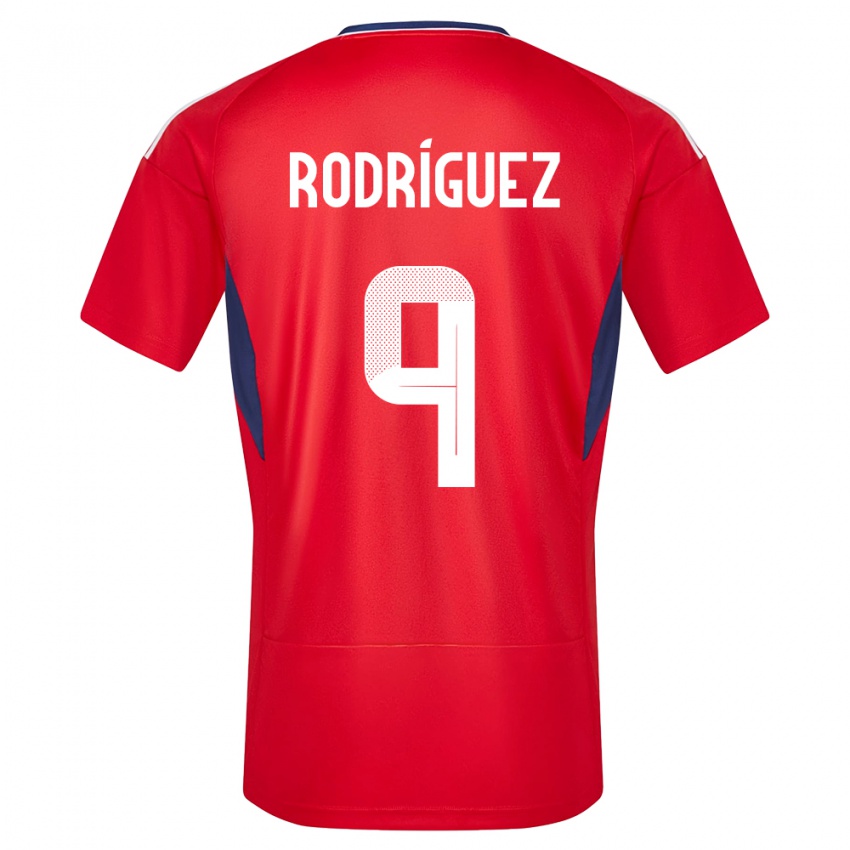 Hombre Camiseta Costa Rica Doryan Rodriguez #9 Rojo 1ª Equipación 24-26 La Camisa Argentina