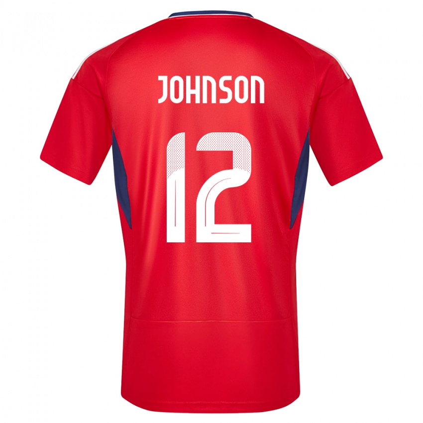 Hombre Camiseta Costa Rica Shawn Johnson #12 Rojo 1ª Equipación 24-26 La Camisa Argentina