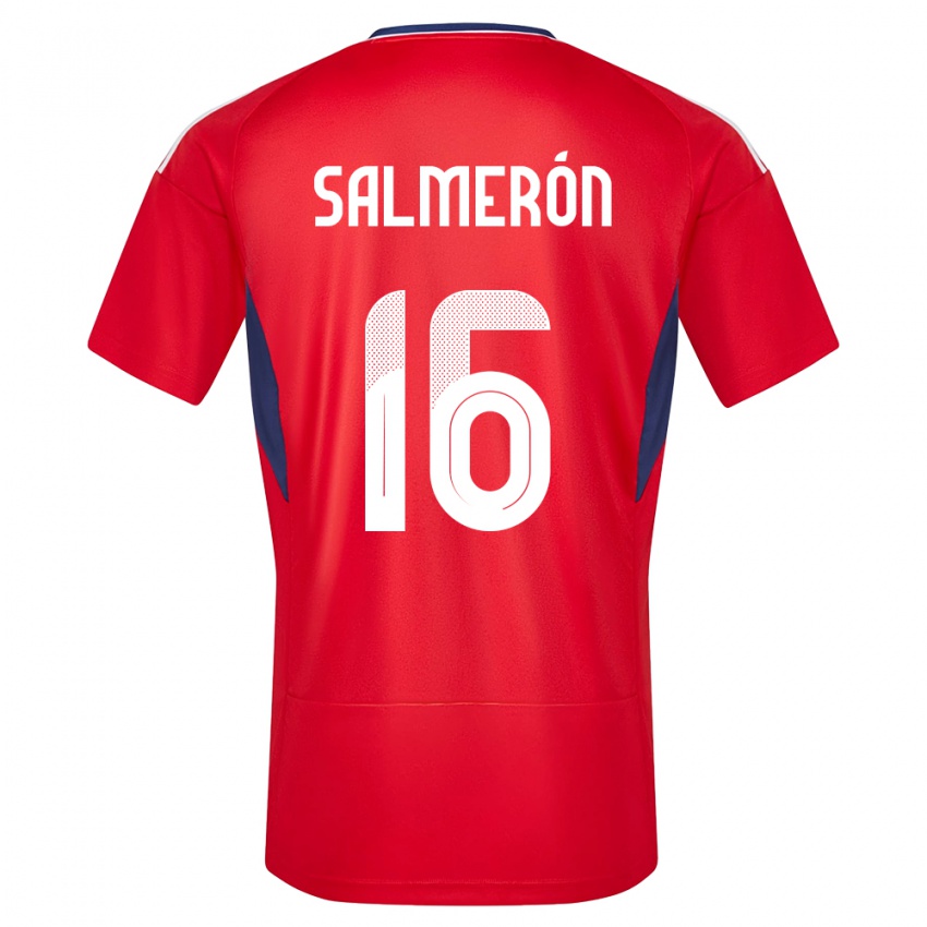 Hombre Camiseta Costa Rica Andrey Salmeron #16 Rojo 1ª Equipación 24-26 La Camisa Argentina