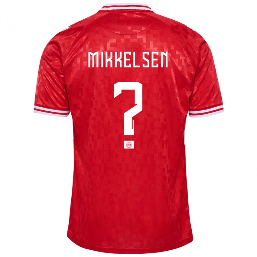 Hombre Camiseta Dinamarca Sebastian Mikkelsen #0 Rojo 1ª Equipación 24-26 La Camisa Argentina